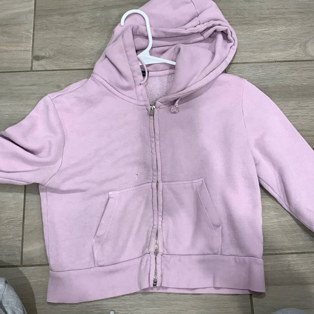 Light pink brandy Melville cropped sweatshirt